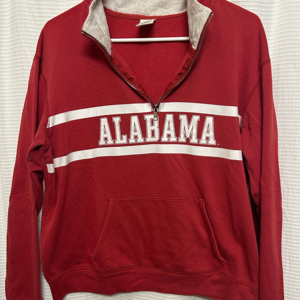 Alabama Red Quarter-Zip Sweatshirt - PINK